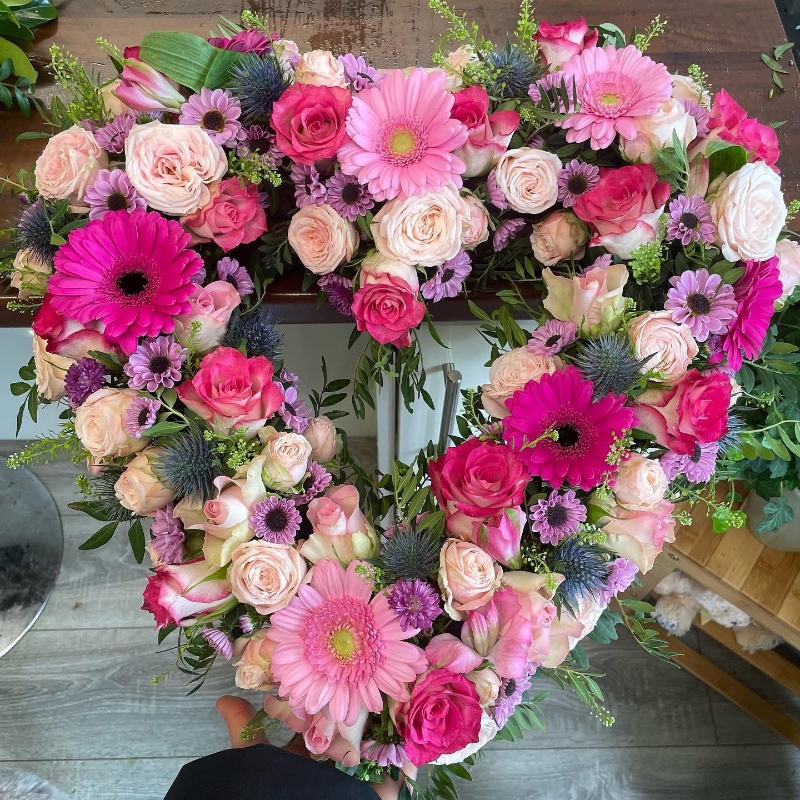 Mixed Open Heart with Foliage