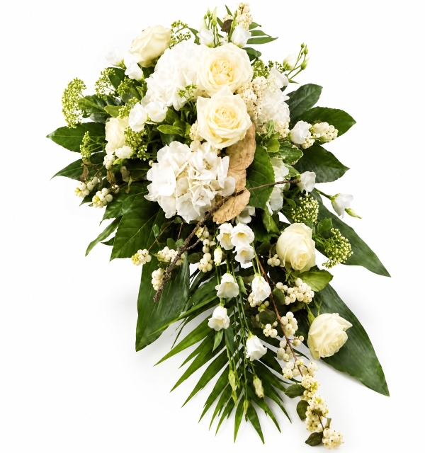 Cream and White Contemporary Single Ended Spray