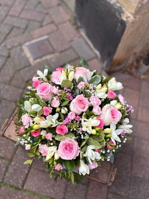 Freesia and Rose Posy