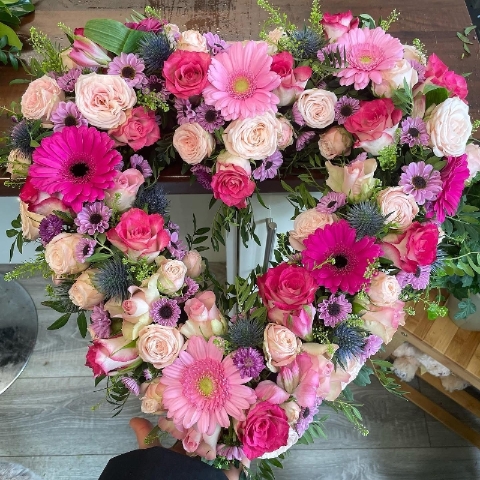 Mixed Open Heart with Foliage