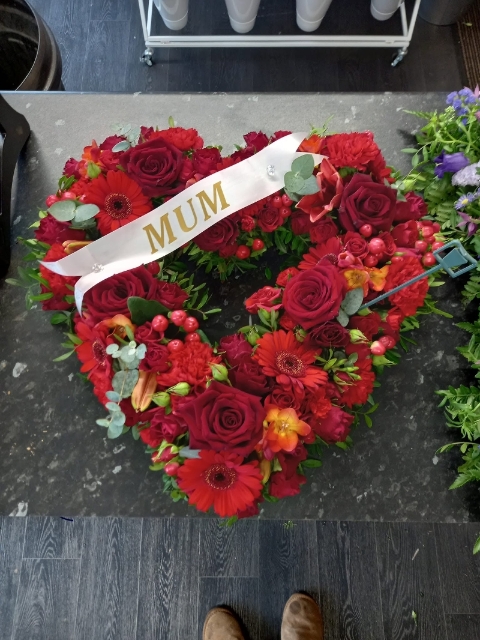 Mixed Open Heart with Foliage
