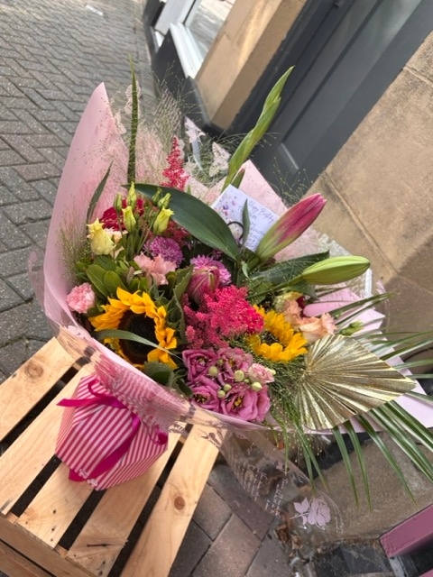 Sunflower and Pinks